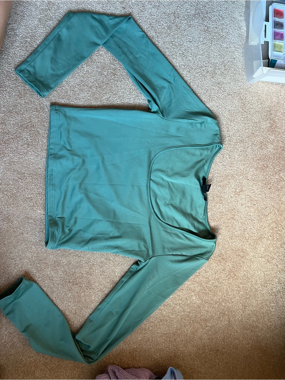 Women's Scoop Neck Long Sleeve Top - green